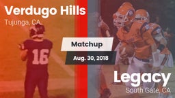 Matchup: Verdugo Hills High vs. Legacy  2018