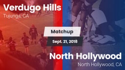 Matchup: Verdugo Hills High vs. North Hollywood  2018