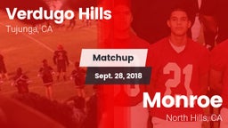 Matchup: Verdugo Hills High vs. Monroe  2018