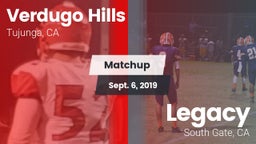 Matchup: Verdugo Hills High vs. Legacy  2019