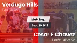 Matchup: Verdugo Hills High vs. Cesar E Chavez  2019
