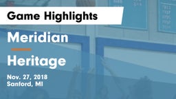 Meridian  vs Heritage  Game Highlights - Nov. 27, 2018