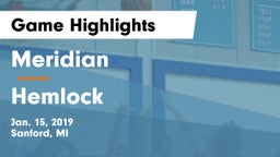 Meridian  vs Hemlock Game Highlights - Jan. 15, 2019