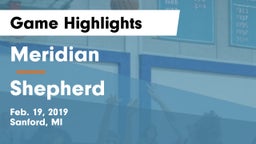 Meridian  vs Shepherd  Game Highlights - Feb. 19, 2019