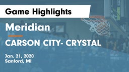 Meridian  vs CARSON CITY- CRYSTAL  Game Highlights - Jan. 21, 2020