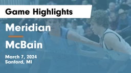 Meridian  vs McBain  Game Highlights - March 7, 2024