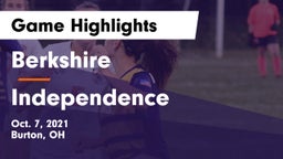 Berkshire  vs Independence Game Highlights - Oct. 7, 2021