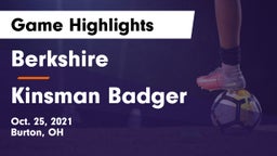 Berkshire  vs Kinsman Badger Game Highlights - Oct. 25, 2021