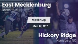 Matchup: East Mecklenburg vs. Hickory Ridge  2017