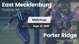 Matchup: East Mecklenburg vs. Porter Ridge  2018