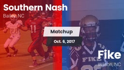 Matchup: Southern Nash High vs. Fike  2017