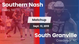 Matchup: Southern Nash High vs. South Granville  2019