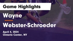 Wayne  vs Webster-Schroeder  Game Highlights - April 4, 2024