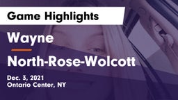 Wayne  vs North-Rose-Wolcott Game Highlights - Dec. 3, 2021
