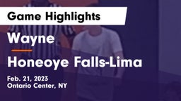 Wayne  vs Honeoye Falls-Lima  Game Highlights - Feb. 21, 2023