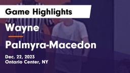 Wayne  vs Palmyra-Macedon  Game Highlights - Dec. 22, 2023