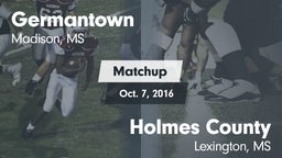 Matchup: Germantown High vs. Holmes County 2016