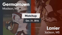 Matchup: Germantown High vs. Lanier  2016