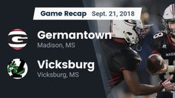 Recap: Germantown  vs. Vicksburg  2018