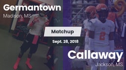 Matchup: Germantown High vs. Callaway  2018
