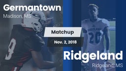Matchup: Germantown High vs. Ridgeland  2018
