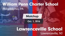Matchup: Penn Charter High vs. Lawrenceville School 2016