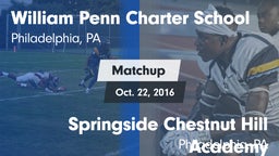 Matchup: Penn Charter High vs. Springside Chestnut Hill Academy  2016
