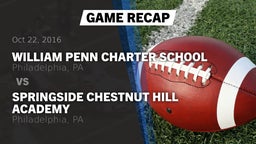 Recap: William Penn Charter School vs. Springside Chestnut Hill Academy  2016