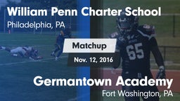 Matchup: Penn Charter High vs. Germantown Academy 2016