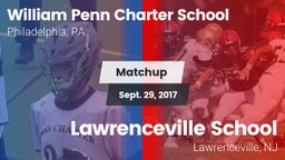 Matchup: Penn Charter High vs. Lawrenceville School 2017