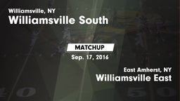 Matchup: Williamsville South vs. Williamsville East  2016