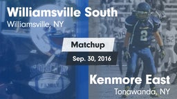 Matchup: Williamsville South vs. Kenmore East  2016