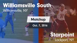 Matchup: Williamsville South vs. Starpoint  2016