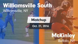 Matchup: Williamsville South vs. McKinley  2016