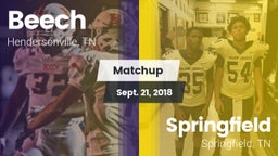 Matchup: Beech  vs. Springfield  2018