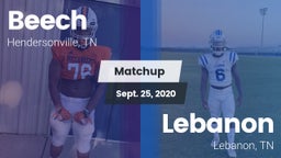 Matchup: Beech  vs. Lebanon  2020