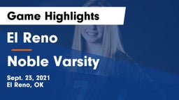 El Reno  vs Noble Varsity Game Highlights - Sept. 23, 2021