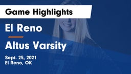 El Reno  vs Altus Varsity Game Highlights - Sept. 25, 2021