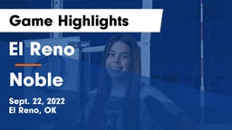 El Reno  vs Noble  Game Highlights - Sept. 22, 2022