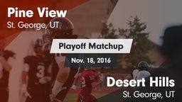 Matchup: Pine View High vs. Desert Hills  2016