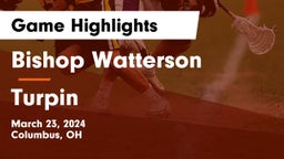 Bishop Watterson  vs Turpin  Game Highlights - March 23, 2024