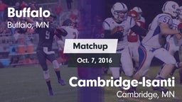 Matchup: Buffalo  vs. Cambridge-Isanti  2016