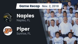 Recap: Naples  vs. Piper  2018