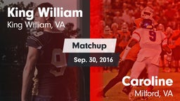 Matchup: King William High vs. Caroline  2016