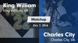Matchup: King William High vs. Charles City  2016
