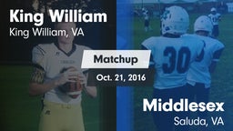 Matchup: King William High vs. Middlesex  2016