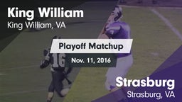 Matchup: King William High vs. Strasburg  2016