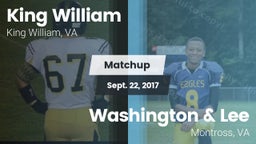 Matchup: King William High vs. Washington & Lee  2017