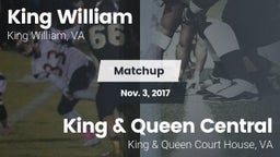 Matchup: King William High vs. King & Queen Central  2017