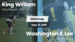 Matchup: King William High vs. Washington & Lee  2018